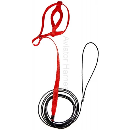 Harnais Pour Perroquets Aviator - XL/Rouge 2 Harnais Pour Perroquets Aviator - XL/Rouge – Image 2