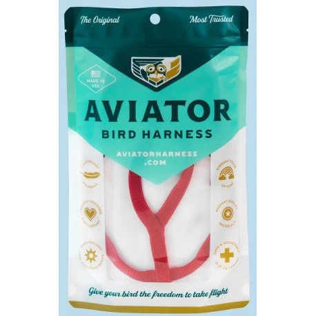 Harnais Pour Perroquets Aviator - XL/Rouge 1 Harnais Pour Perroquets Aviator - XL/Rouge